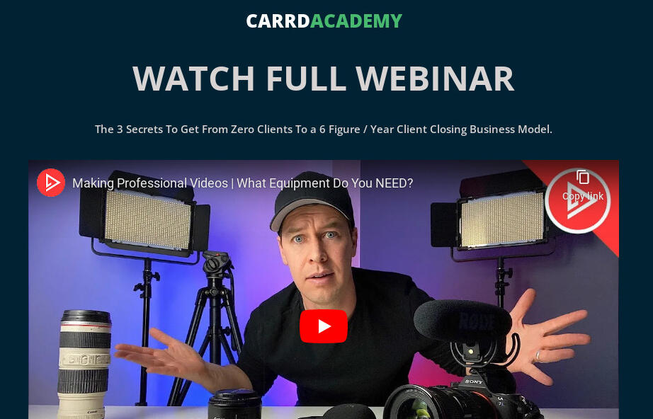 Video course template