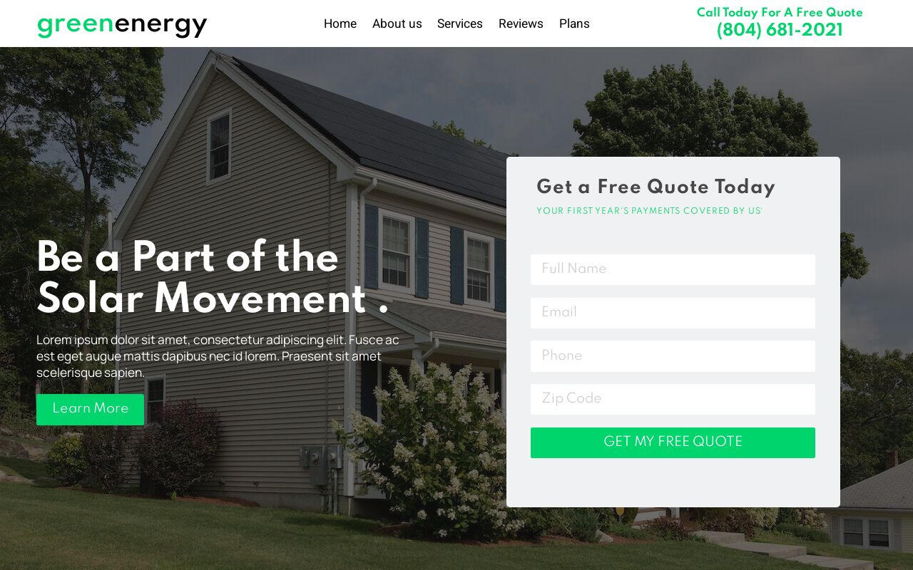 Solar energy template
